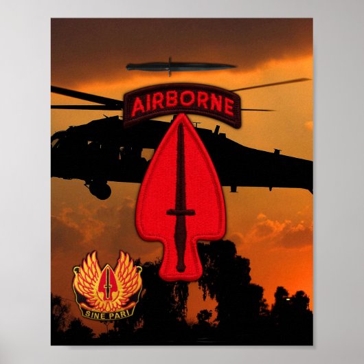 USASOC Special Ops veterans vetten lrps lrrp recon Poster (Voorkant)