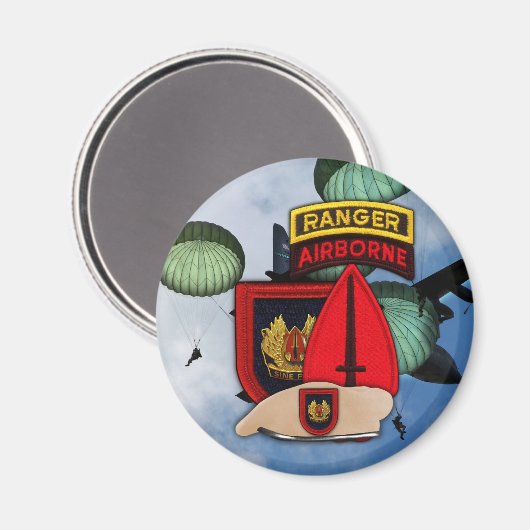 USASOC speciale operaties commando patch Magnet (Voorkant / Achterkant)