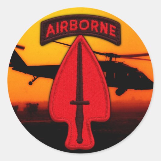 USASOC Speciale veteranen veteranen veteranen Ronde Sticker (Voorkant)