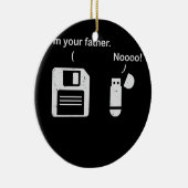 USB-diskette ik ben je vader Funny Nerd Keramisch Ornament (Rechts)