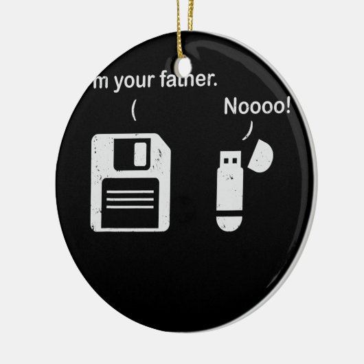 USB-diskette ik ben je vader Funny Nerd Keramisch Ornament (Links)