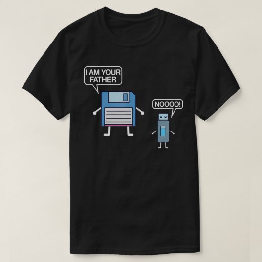 USB-diskette Ik ben uw vader Computer Geek T-shirt (Design voorkant)