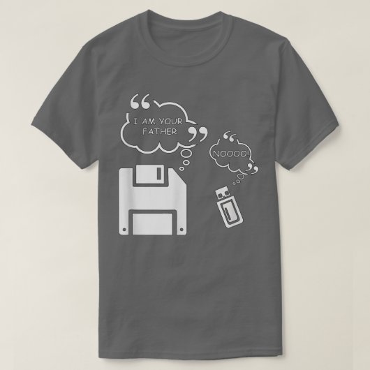 USB-diskettestation Ik ben uw vaders computer Tech T-shirt (Design voorkant)