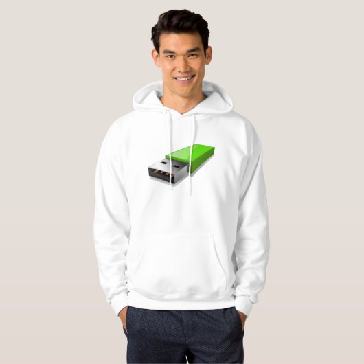 USB Flash Drive Mannen Hoodie (Voorkant volledig)