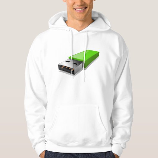 USB Flash Drive Mannen Hoodie (Voorkant)