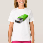 USB Flash Drive Meisjes T-shirt (Voorkant)