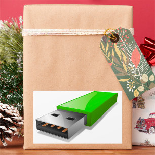 USB Flash Drive-stickers Rechthoekige Sticker