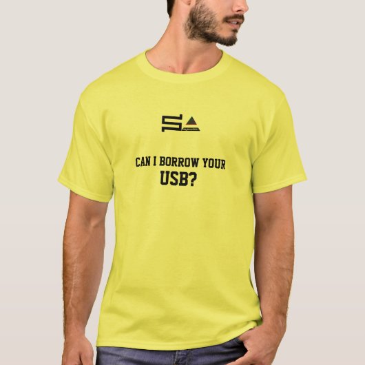 USB Flash Drives computer sysadmin logo t-shirt (Voorkant)