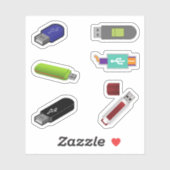 USB-flashstation-Stickers Sticker (Vel)