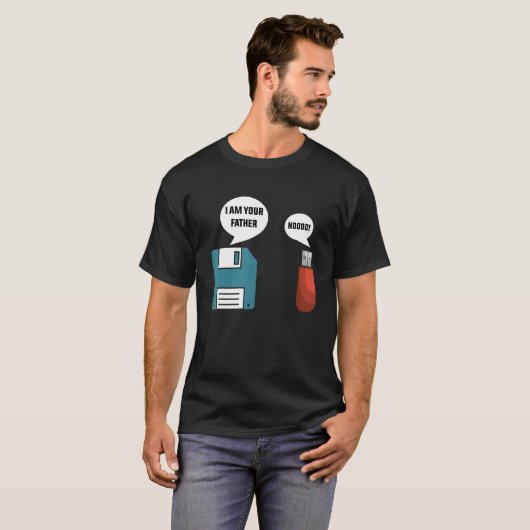 USB Ik ben je vader Funny Computer Geek Nerd Idee T-shirt (Voorkant volledig)