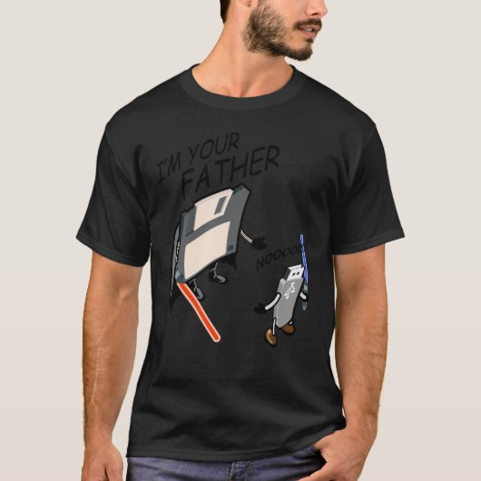 Usb Ik ben je vader  grappig T-shirt (Voorkant)