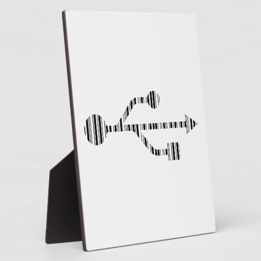 USB LOGO BAR CODE Computer Barcode Patroon Ontwerp Fotoplaat (Zijkant)