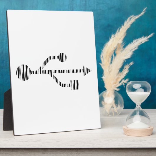 USB LOGO BAR CODE Computer Barcode Patroon Ontwerp Fotoplaat (Zijkant)