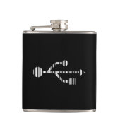 USB LOGO BAR CODE Computer Barcode Patroon Ontwerp Heupfles (Voorkant)