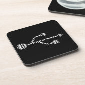 USB LOGO BAR CODE Computer Barcodepatroonontwerp Bier Onderzetter (Linkerzijde)