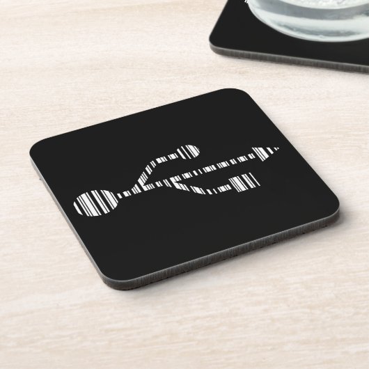 USB LOGO BAR CODE Computer Barcodepatroonontwerp Bier Onderzetter (Linkerzijde)