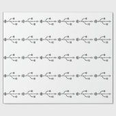 USB LOGO BAR CODE Computer Barcodepatroonontwerp Cadeaupapier (Vlak)