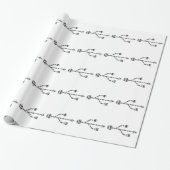 USB LOGO BAR CODE Computer Barcodepatroonontwerp Cadeaupapier (Uitgerold)
