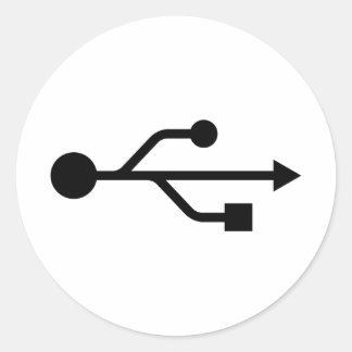 USB-Logo Ronde Sticker