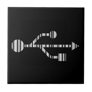 USB LOGO STREEPJESCODE Computer Streepjescode Patr Tegeltje