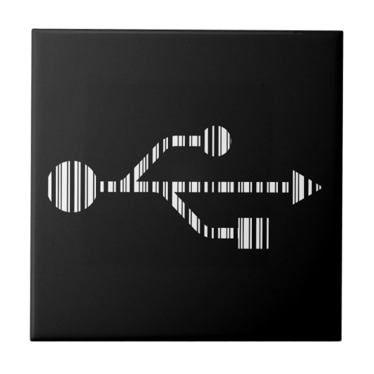 USB LOGO STREEPJESCODE Computer Streepjescode Patr Tegeltje (Voorkant)