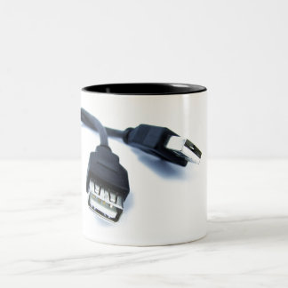 usb nerd mug tweekleurige koffiemok
