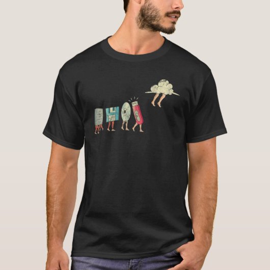USB-softwareprogramma voor computerschijven T-shirt (Voorkant)