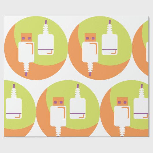 USB-stekker Cadeaupapier (Vlak)