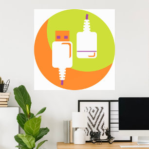 USB-stekker Poster