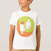 USB-stekkerpictogram T-shirt (Voorkant)