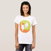 USB-stekkerpictogram T-shirt (Voorkant volledig)