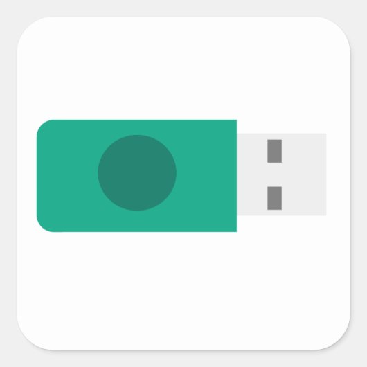USB-stick Vierkante Sticker (Voorkant)