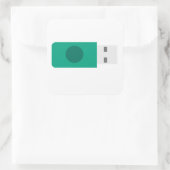 USB-stick Vierkante Sticker (Tas)