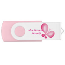 USB-stick wit, 8 GB, Rose Pastel
