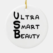 USB - Ultra Smart Beauty Keramisch Ornament (Achterkant)