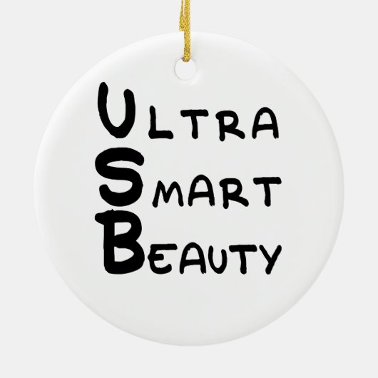 USB - Ultra Smart Beauty Keramisch Ornament (Achterkant)