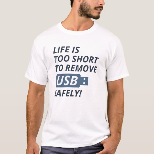 USB veilig verwijderen T-shirt (Voorkant)