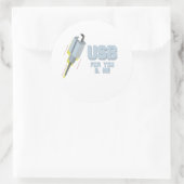 USB VOOR JOU EN MIJ RONDE STICKER (Tas)