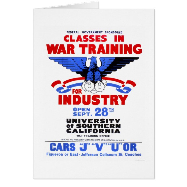 USC War Training Classes 1943 WPA (Voorkant)