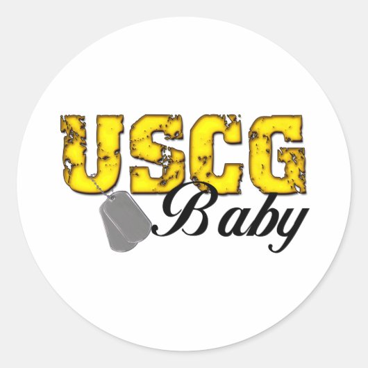 USCG99baby Ronde Sticker (Voorkant)
