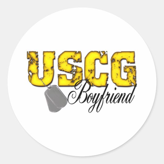 USCG99boyfriend Ronde Sticker (Voorkant)