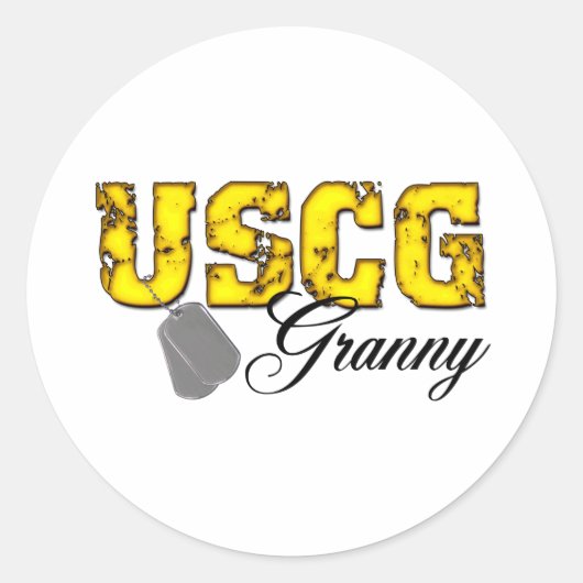 USCG99Granny Ronde Sticker (Voorkant)