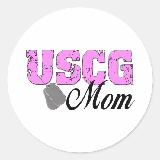 USCG99mom2 Ronde Sticker (Voorkant)