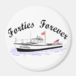 USCG 40 Voet Utility Boat Groot # 40450 Clip Art Magneet