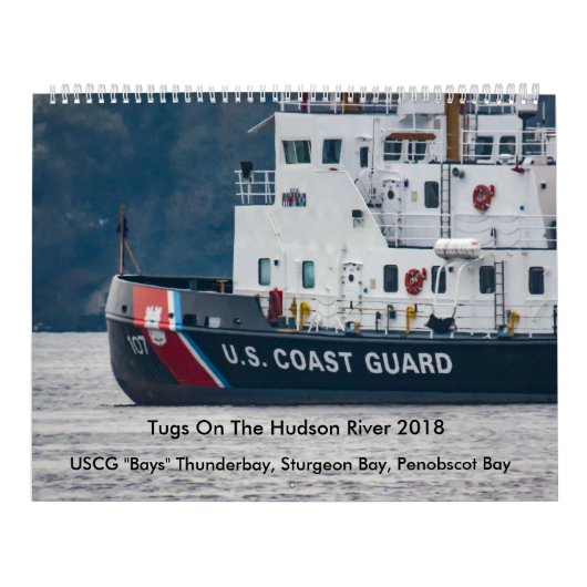 USCG "Bays" op de Hudson rivier 2018 Kalender (Hoes)