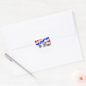 USCG Brat - Rood, wit en blauw Ronde Sticker (Envelop)