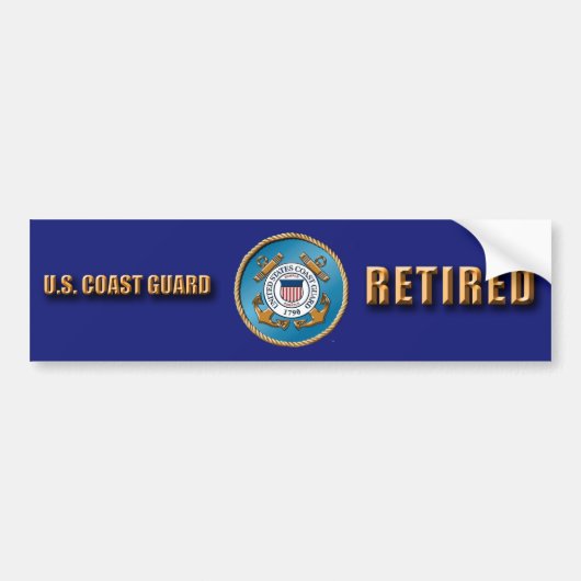 USCG Bumpersticker Gepensioneerd (Voorkant)