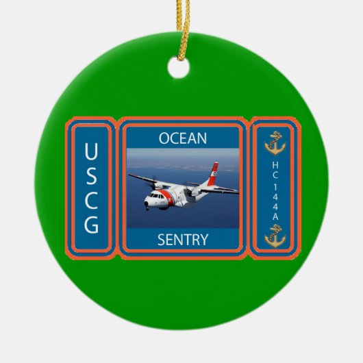 USCG C-144 Ocean Sentry Keramisch Ornament (Voorkant)