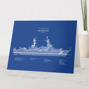 USCG Cutter Hamilton whec-715 - ABD Bedankkaart
