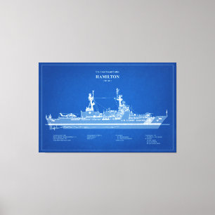 USCG Cutter Hamilton whec-715 - ABD Canvas Afdruk